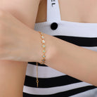 Titanium Steel Drip Oil Flower Bracelet-Bijou Crush