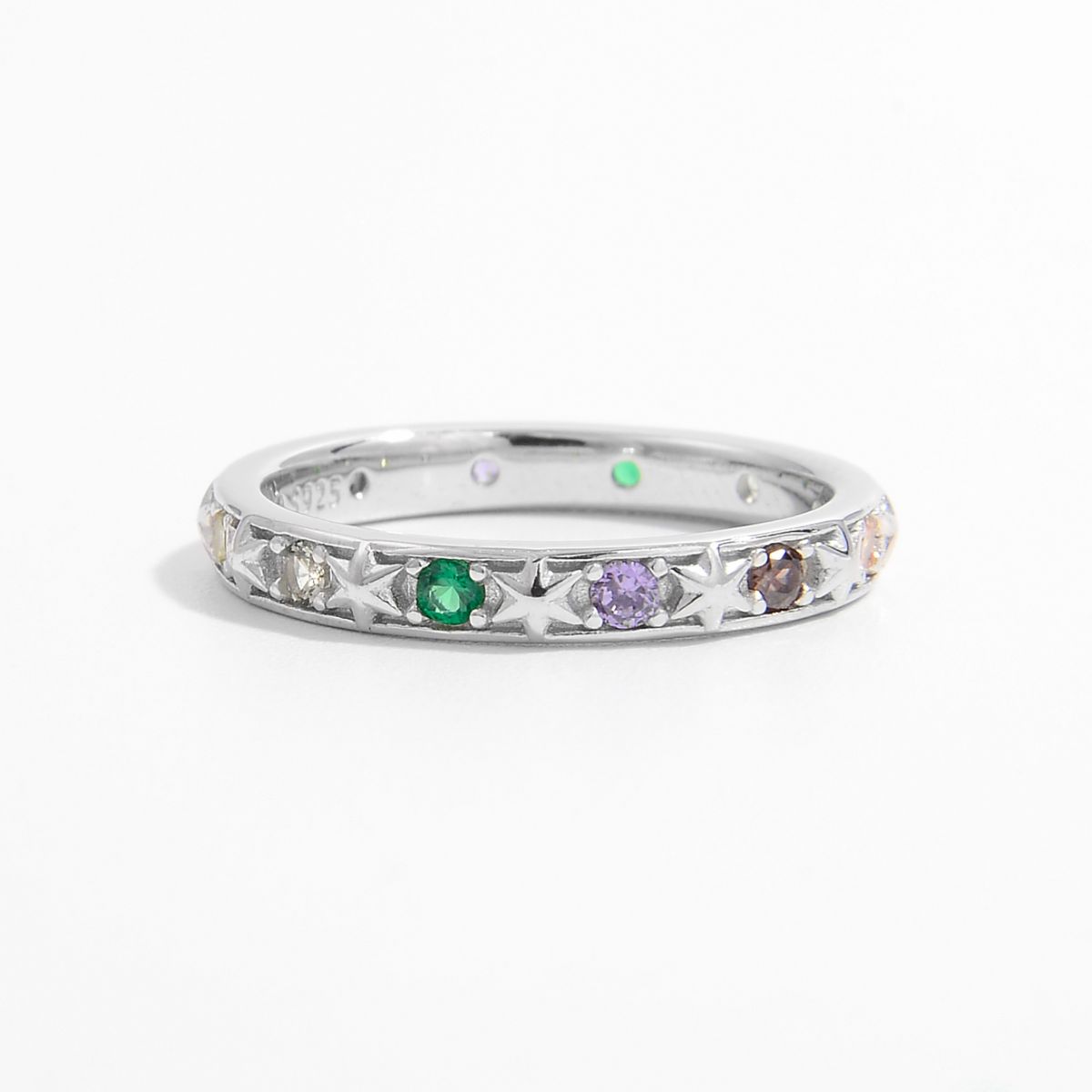 925 Sterling Silver Inlaid Zircon Ring-Bijou Crush