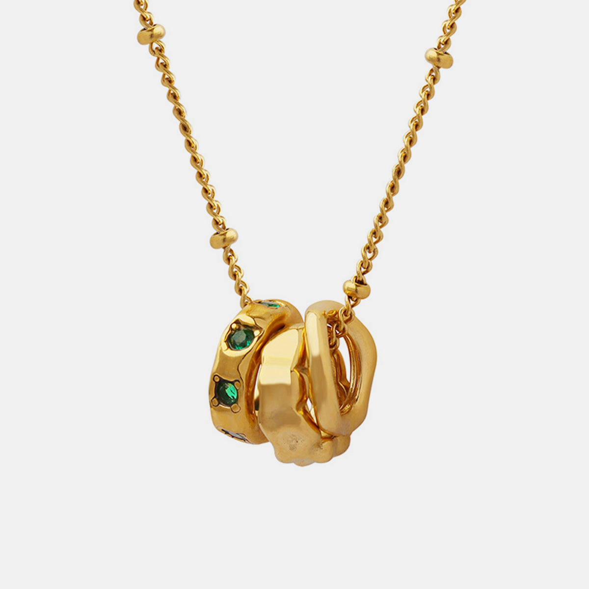 Titanium Steel Inlaid Zircon Pendant Necklace-Bijou Crush