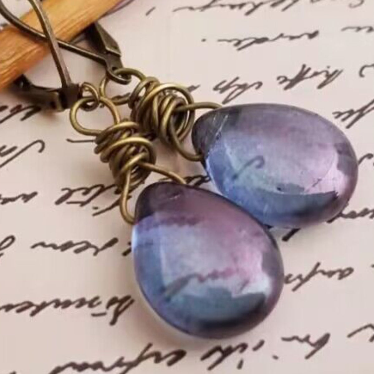 Alloy Gemstone Drop Earrings-Bijou Crush