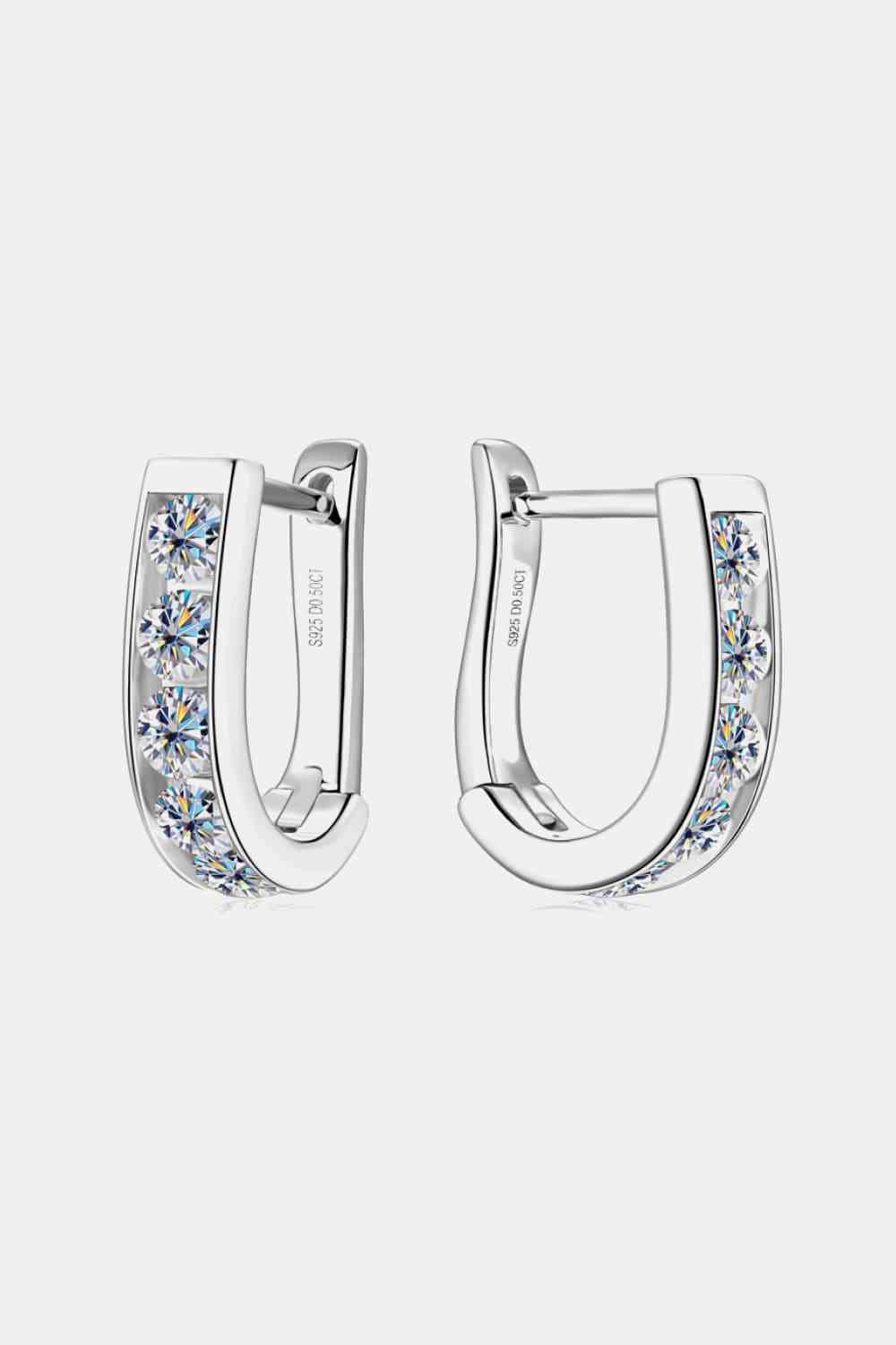 1 Carat Moissanite 925 Sterling Silver Earrings-Bijou Crush