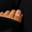 Heart Zircon 925 Sterling Silver Ring-Bijou Crush