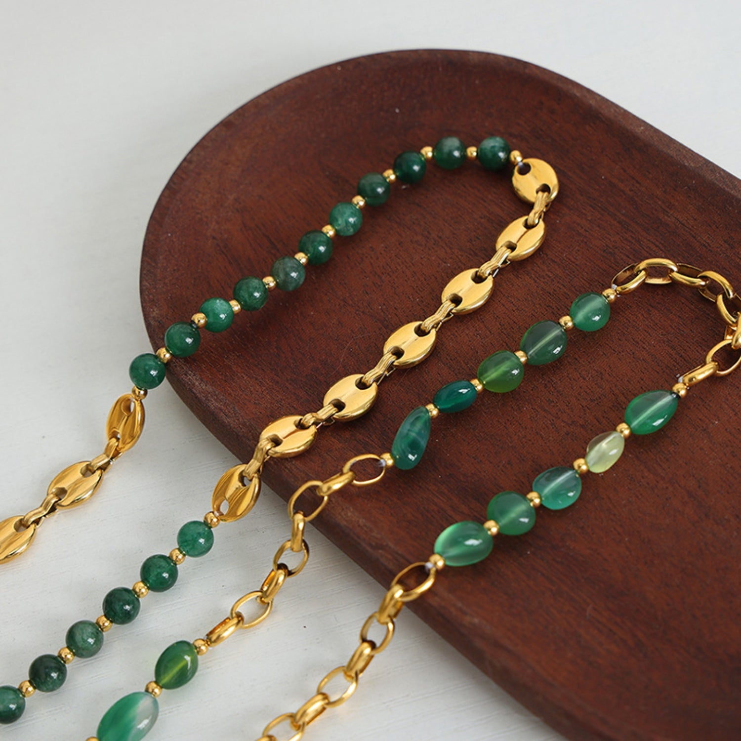 Beaded Titanium Steel Necklace-Bijou Crush