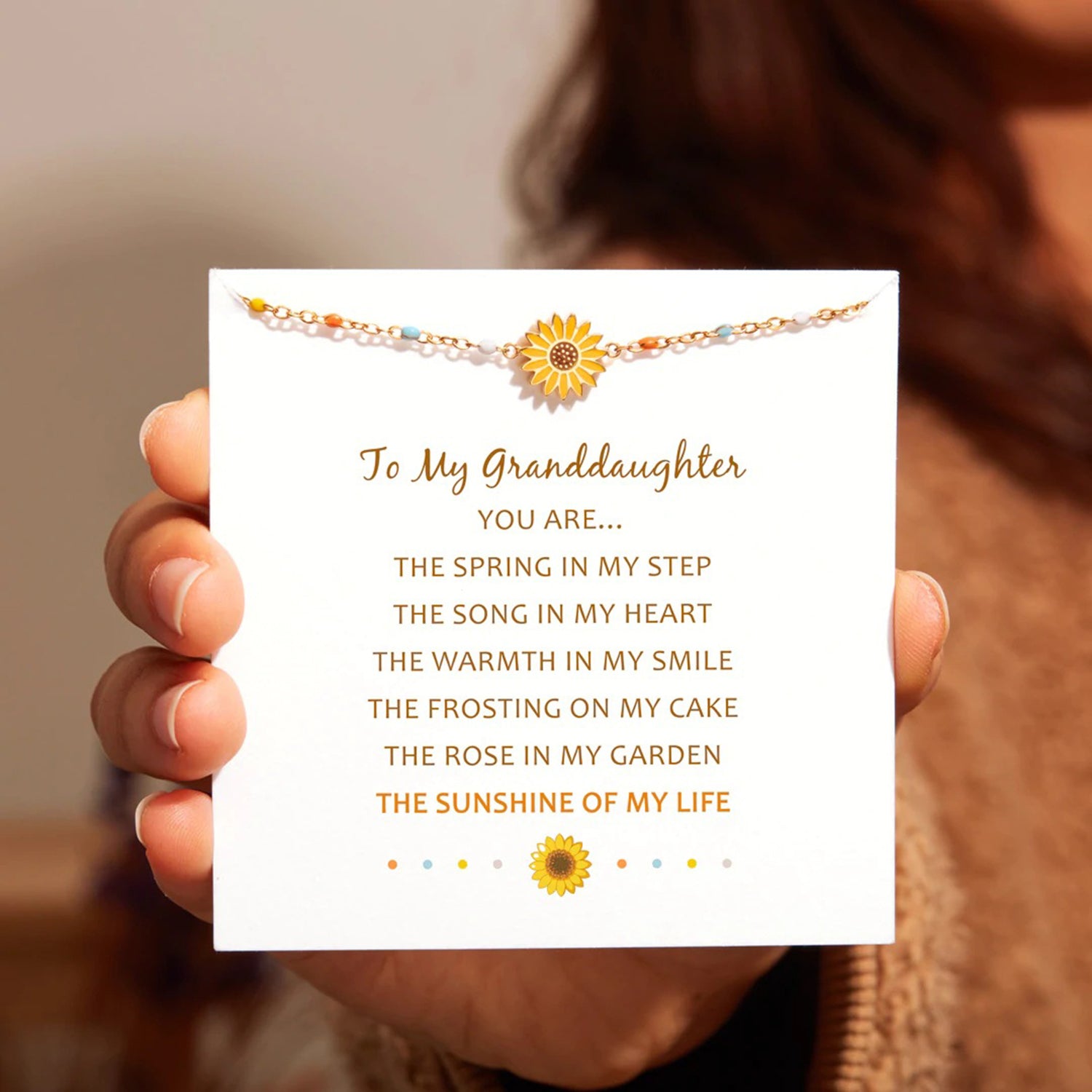 Sunflower Shape 18K Gold-Plated Bead Bracelet-Bijou Crush