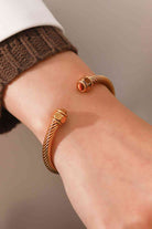 Stainless Steel Twisted C-Shaped Bracelet-Bijou Crush