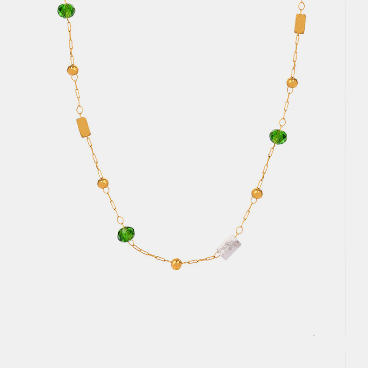 Titanium Steel Gold-plated Bead Necklace-Bijou Crush