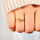 18K Gold-Plated 925 Sterling Silver Double-Layered Ring-Bijou Crush