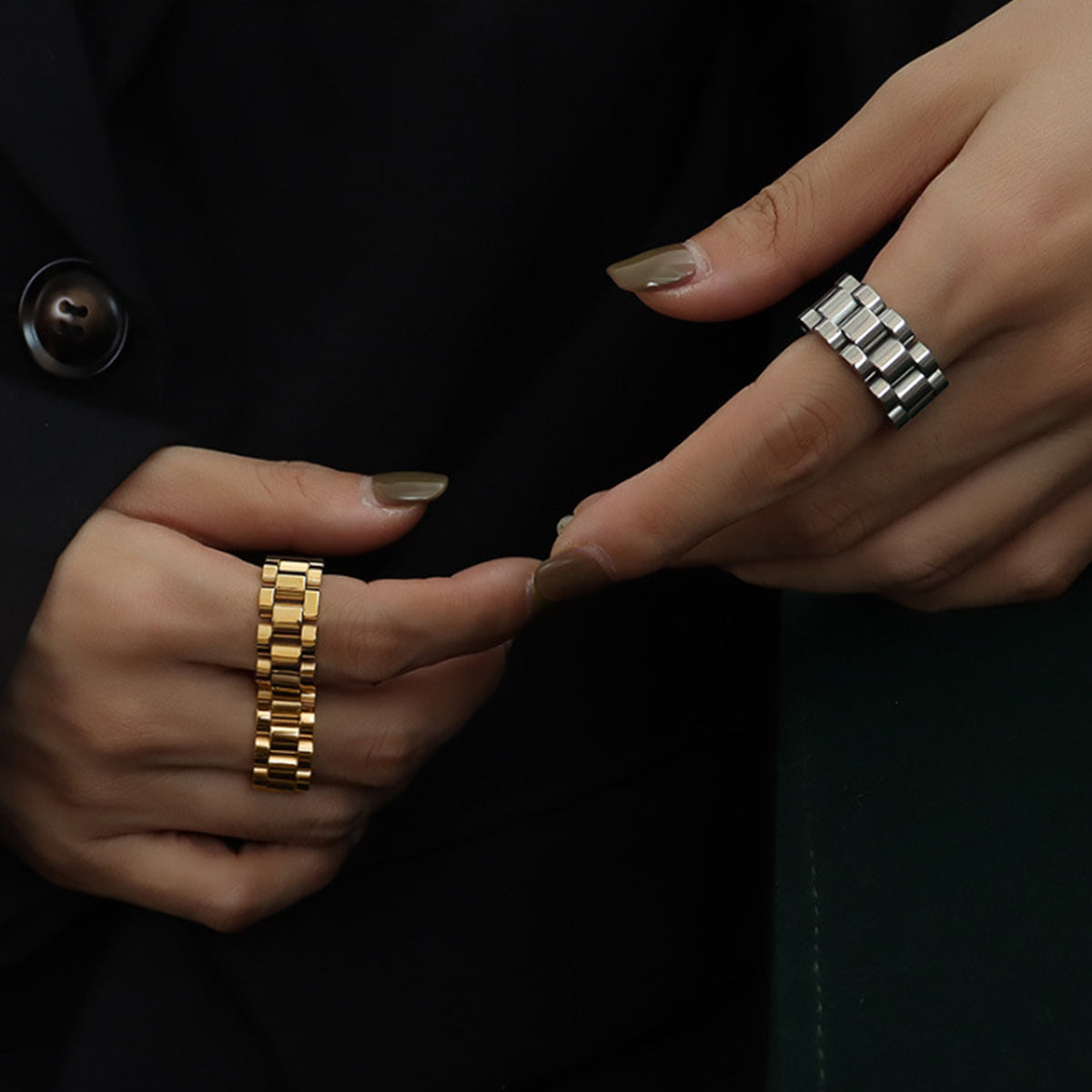 Plated Titanium Steel Ring-Bijou Crush