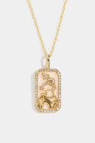 Rhinestone Constellation Pendant Copper Necklace-Bijou Crush