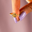 Rose Shape 18K Gold-Plated Ring-Bijou Crush