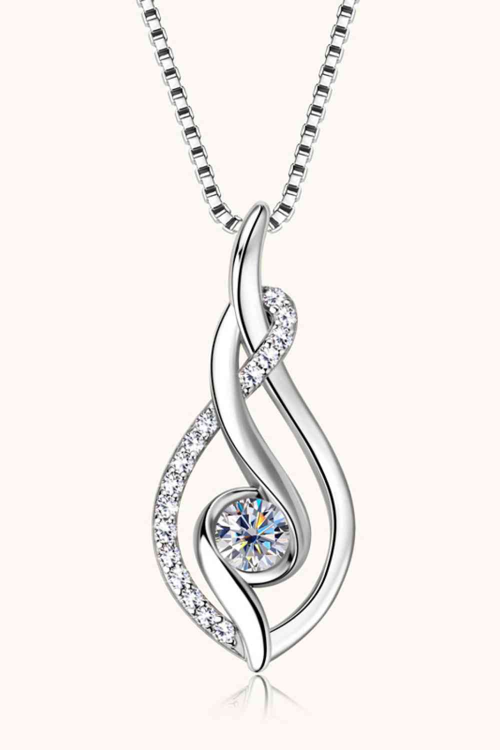 Moissanite 925 Sterling Silver Necklace-Bijou Crush