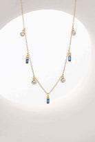 18K Gold Plated Multi-Charm Chain Necklace-Bijou Crush