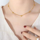 Titanium Steel Zircon Heart Necklace-Bijou Crush