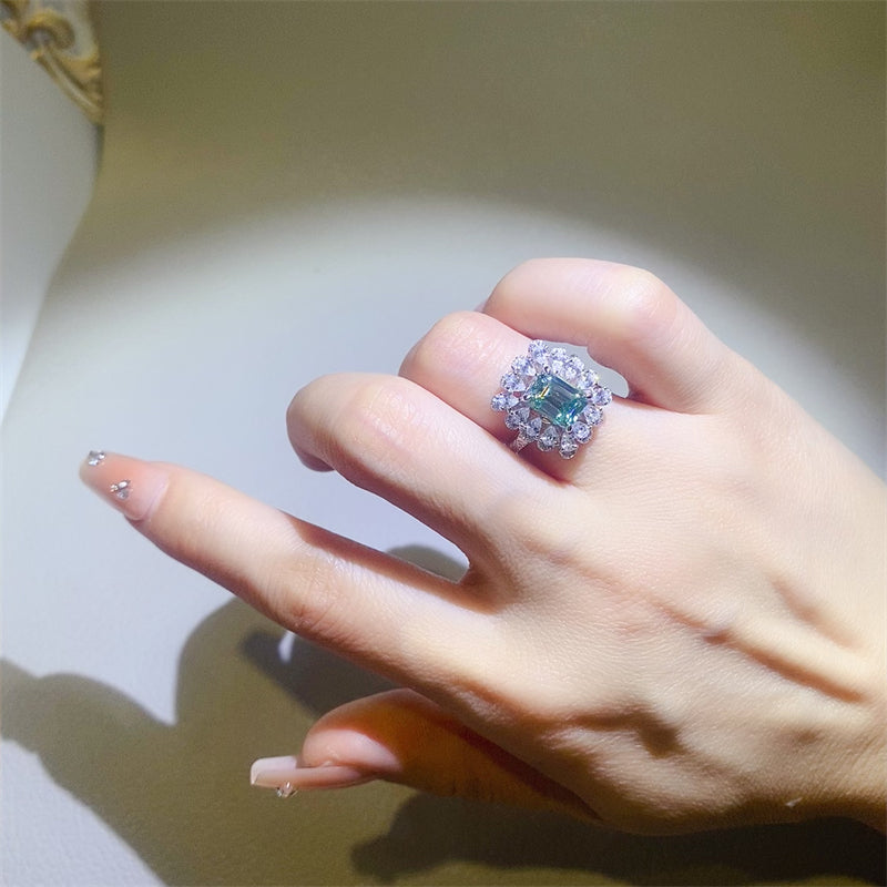 1 Carat Moissanite Sterling Silver Ring-Bijou Crush