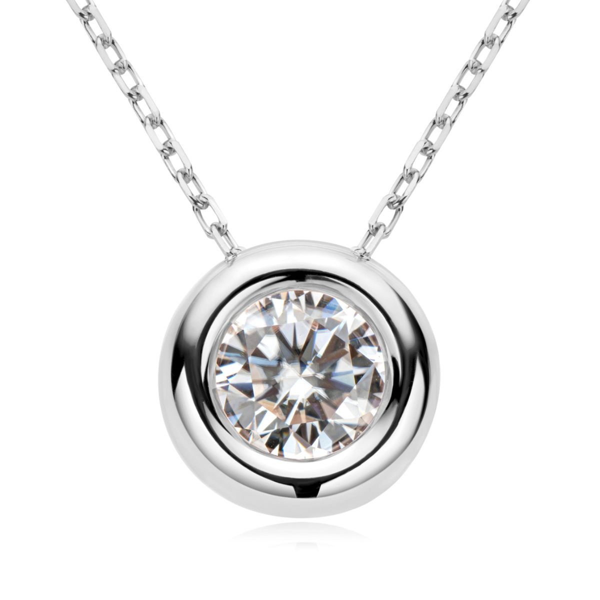1 Carat Moissanite 925 Sterling Silver Necklace-Bijou Crush