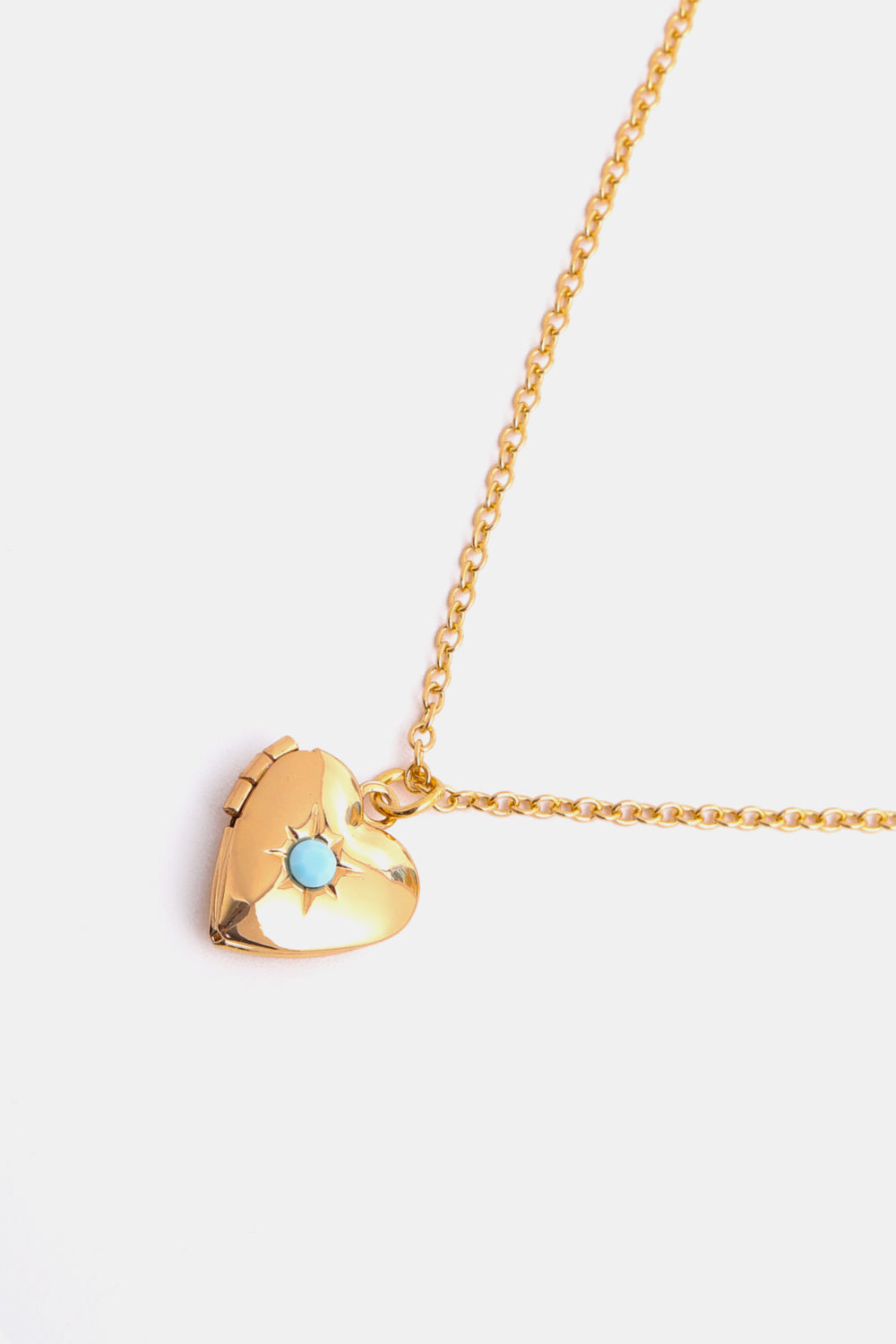 Zircon Heart Shape 14K Gold-Plated Pendant Necklace-Bijou Crush