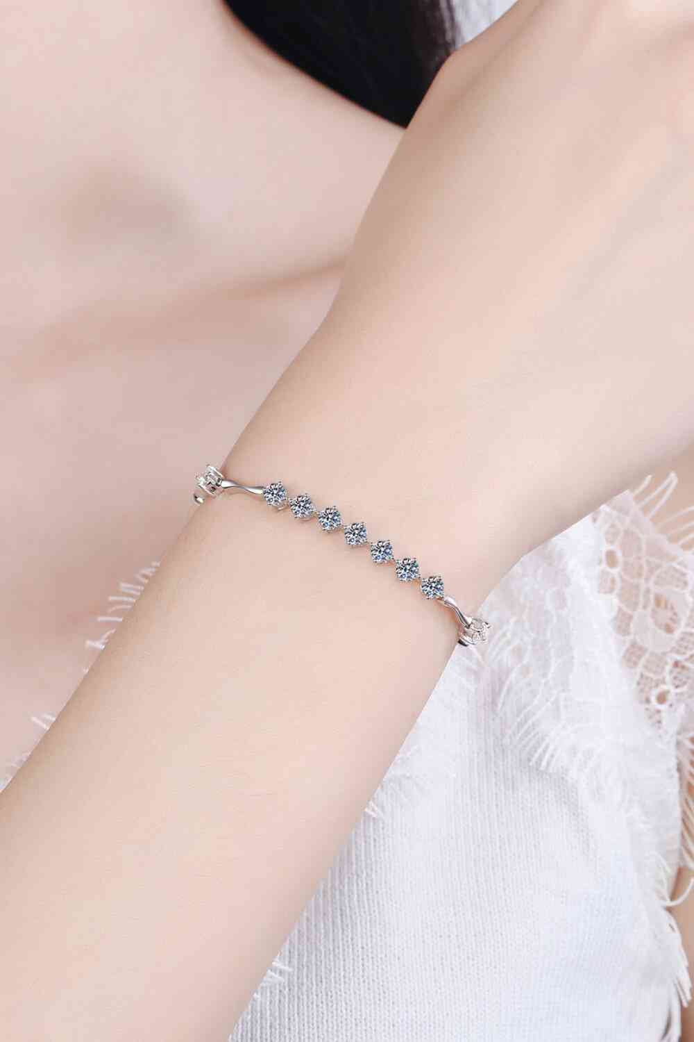 Moissanite 925 Sterling Silver Bracelet-Bijou Crush
