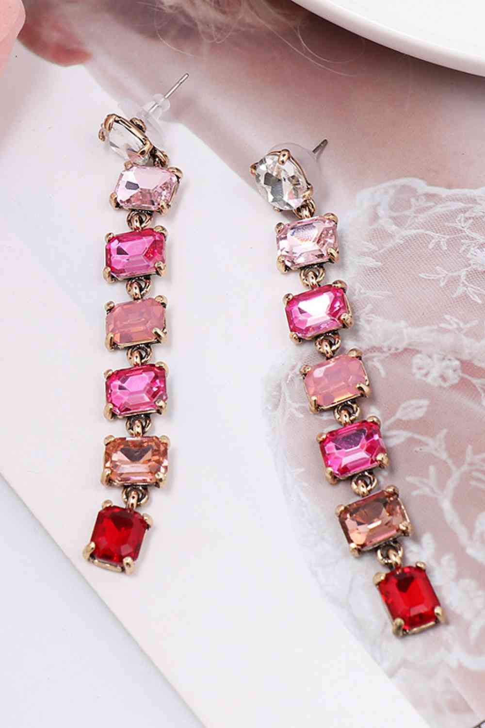 Geometrical Shape Resin Dangle Earrings-Bijou Crush