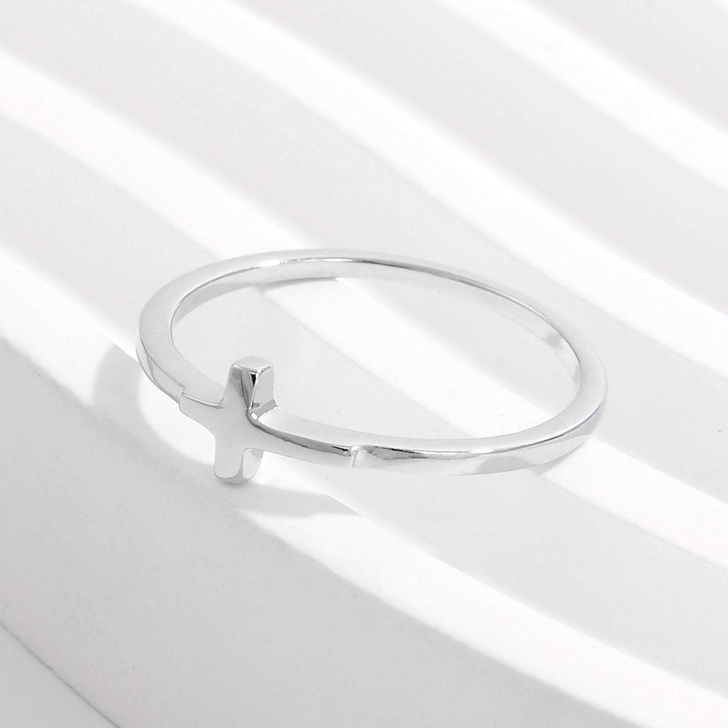 925 Sterling Silver Cross Ring-Bijou Crush