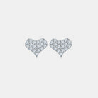Moissanite 925 Sterling Silver Heart Stud Earrings-Bijou Crush