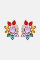 Geometrical Shape Glass Stone Dangle Earrings-Bijou Crush