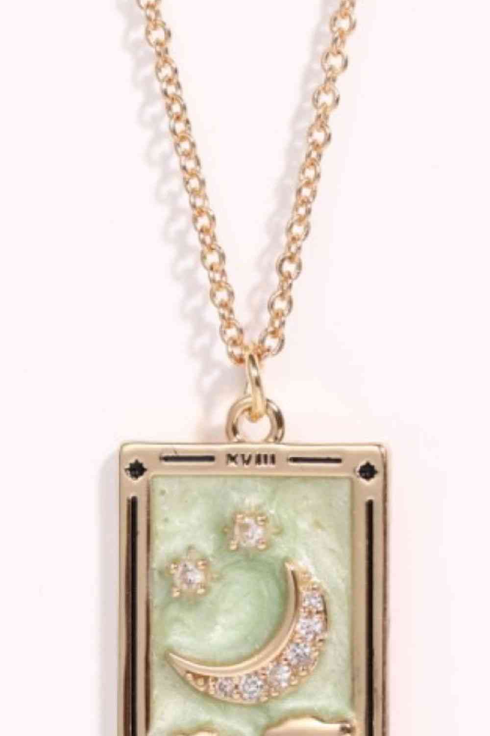 Tarot Card Pendant Stainless Steel Necklace-Bijou Crush
