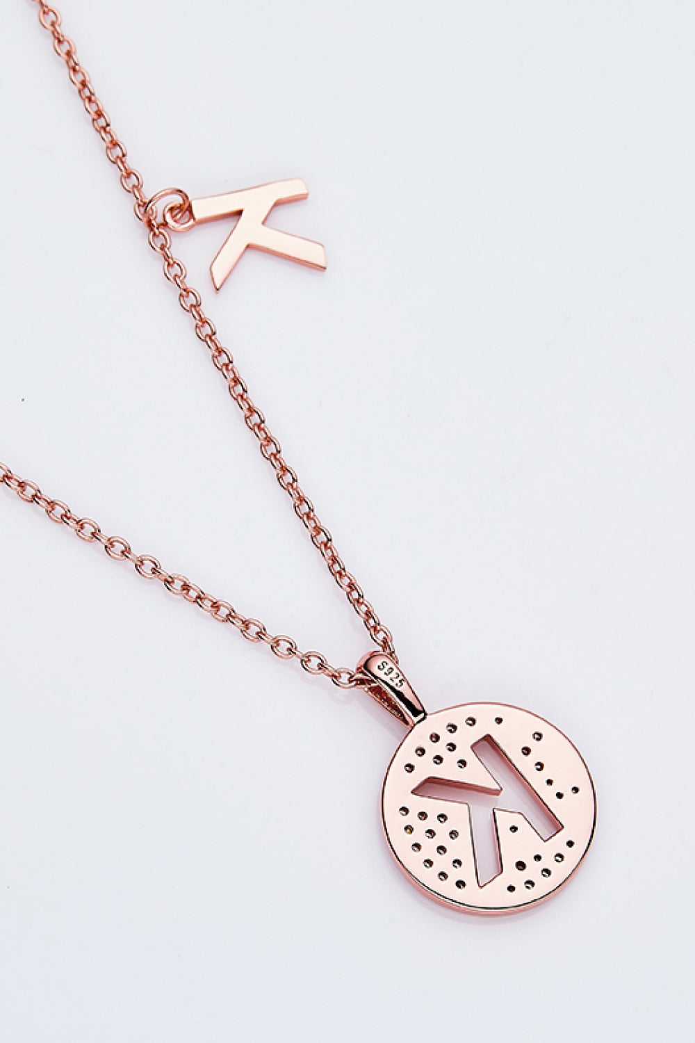 Adored Moissanite K to T Pendant Necklace-Bijou Crush