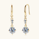 2 Carat Moissanite 925 Sterling Silver Earrings-Bijou Crush