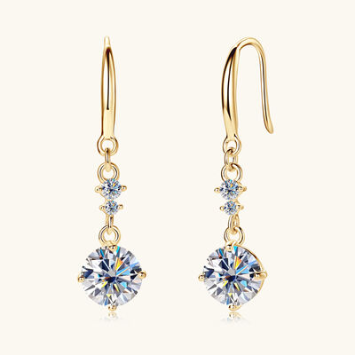 2 Carat Moissanite 925 Sterling Silver Earrings-Bijou Crush