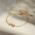 Stainless Steel Zircon Bow Bracelet-Bijou Crush