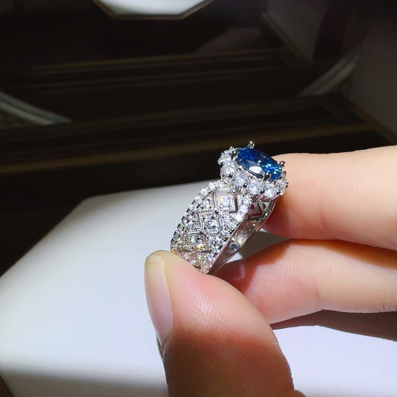 1 Carat Moissanite Zircon Sterling Silver Ring-Bijou Crush