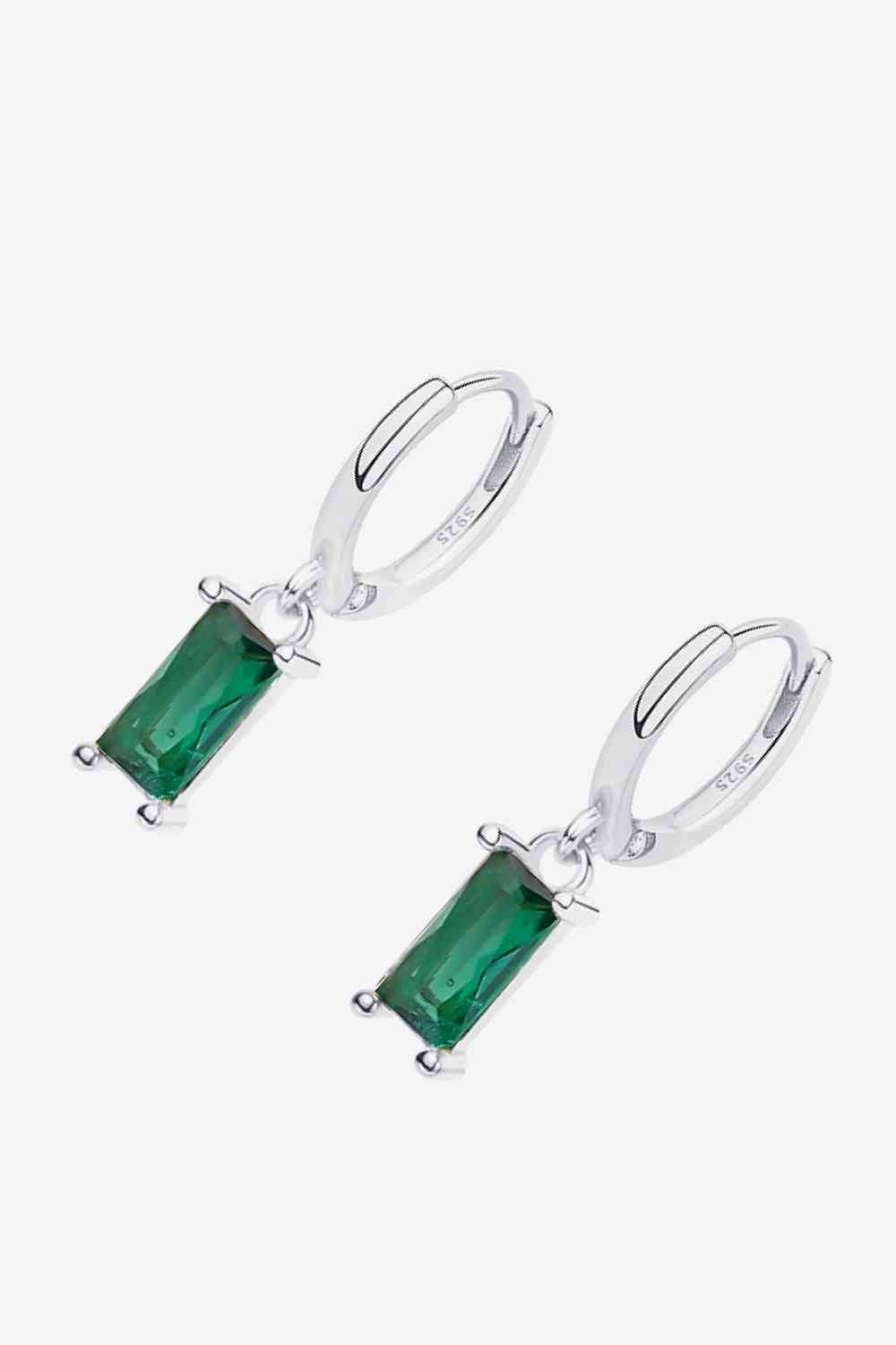 Retro 925 Sterling Silver Cubic Zirconia Drop Earrings-Bijou Crush
