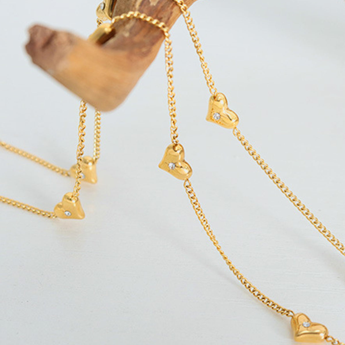 Titanium Steel Zircon Heart Necklace-Bijou Crush