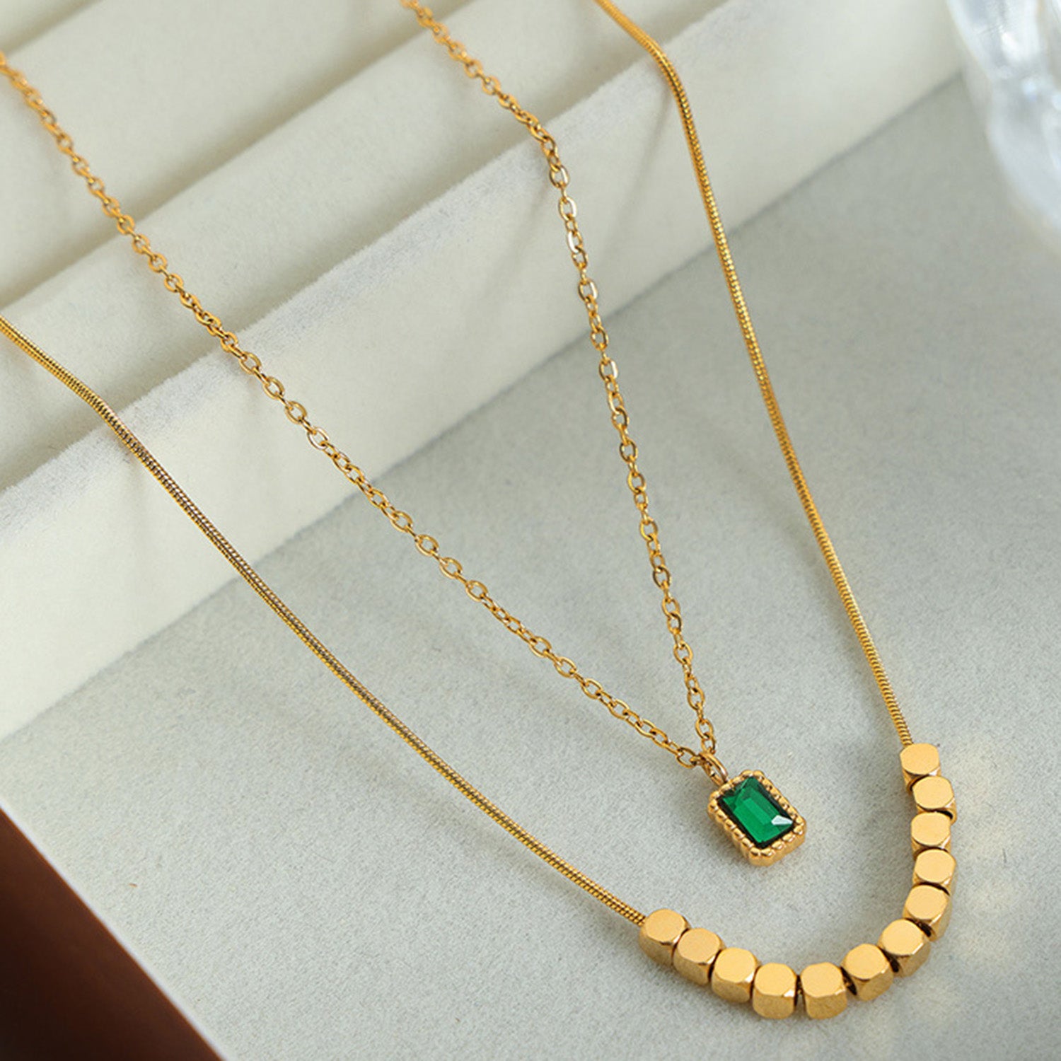 18K Gold-Plated Double-Layered Necklace-Bijou Crush