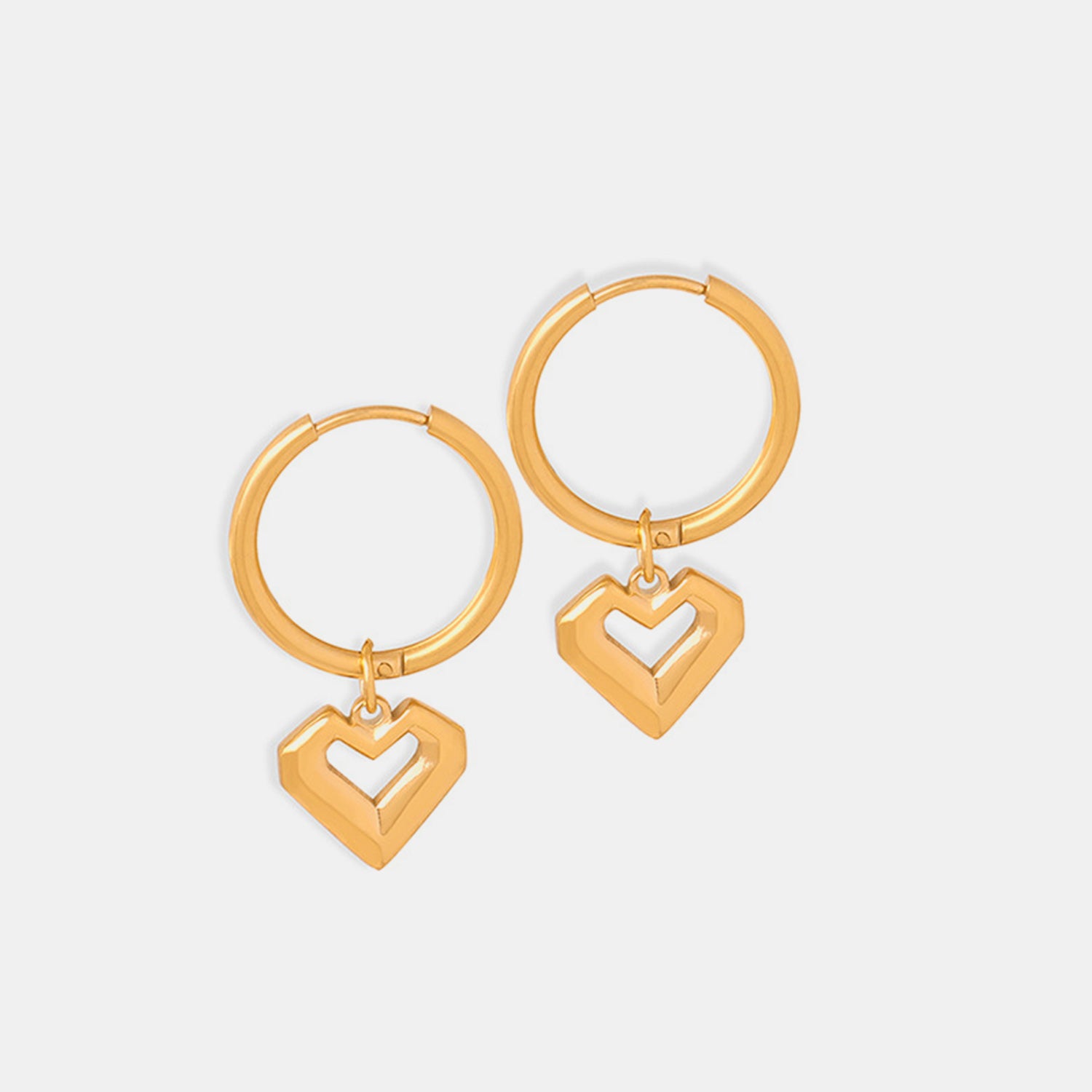 Heart Shape Lapis Lazuli Dangle Earrings-Bijou Crush