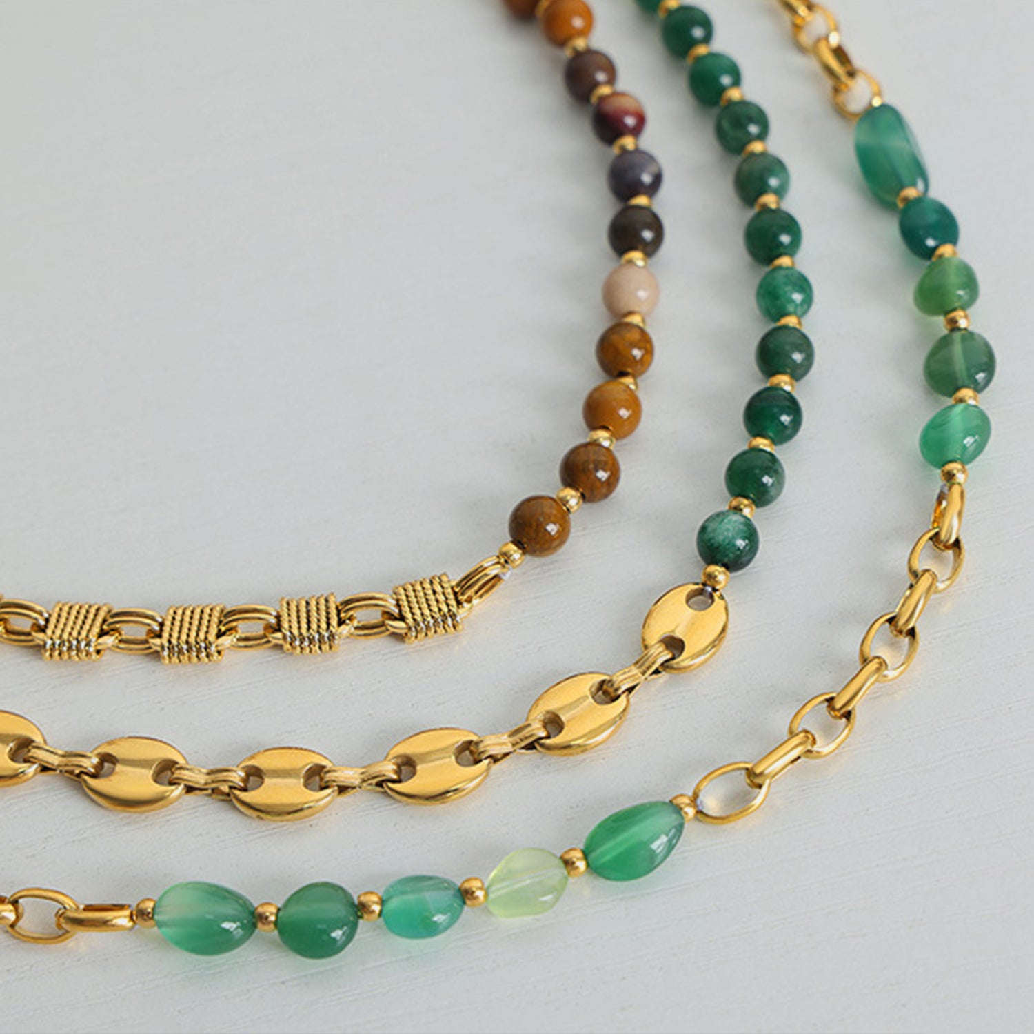 Beaded Titanium Steel Necklace-Bijou Crush