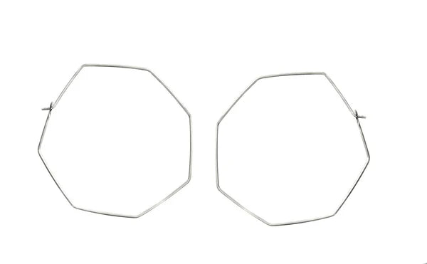 Nash Octagon Hoops Earrings-Bijou Crush