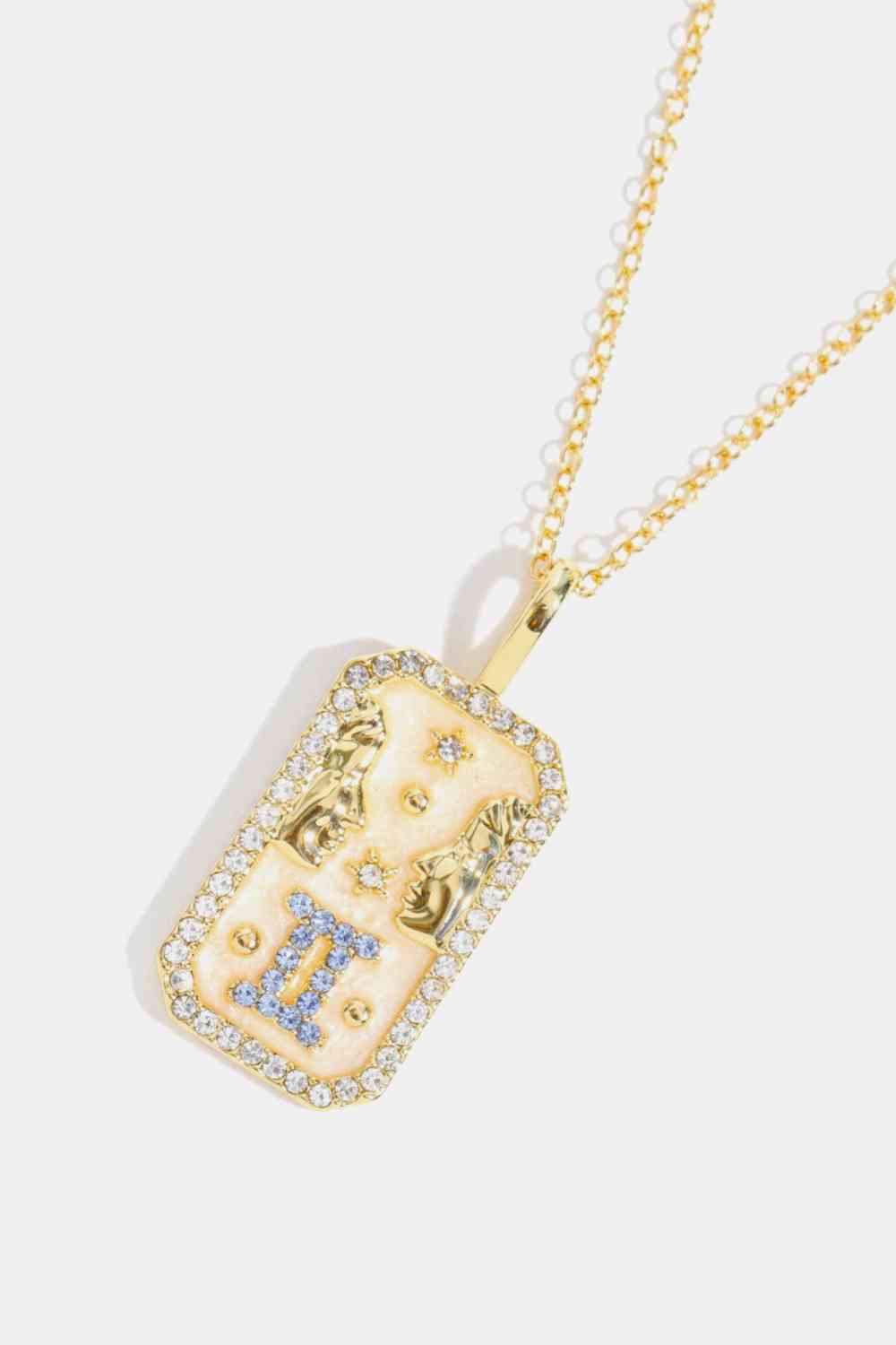 Rhinestone Constellation Pendant Copper Necklace-Bijou Crush