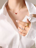 Titanium Steel Heart Necklace-Bijou Crush