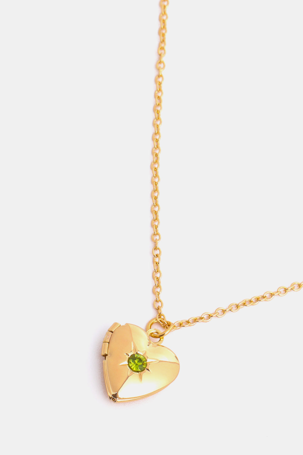 Zircon Heart Shape 14K Gold-Plated Pendant Necklace-Bijou Crush