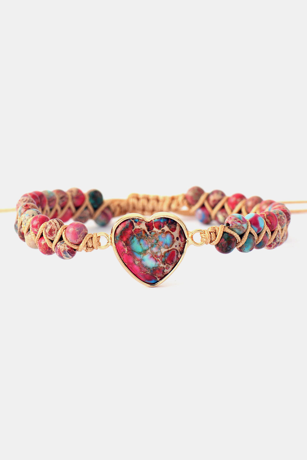 Handmade Heart Shape Natural Stone Bracelet-Bijou Crush