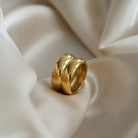 Gold Double Ridge Ring-Bijou Crush