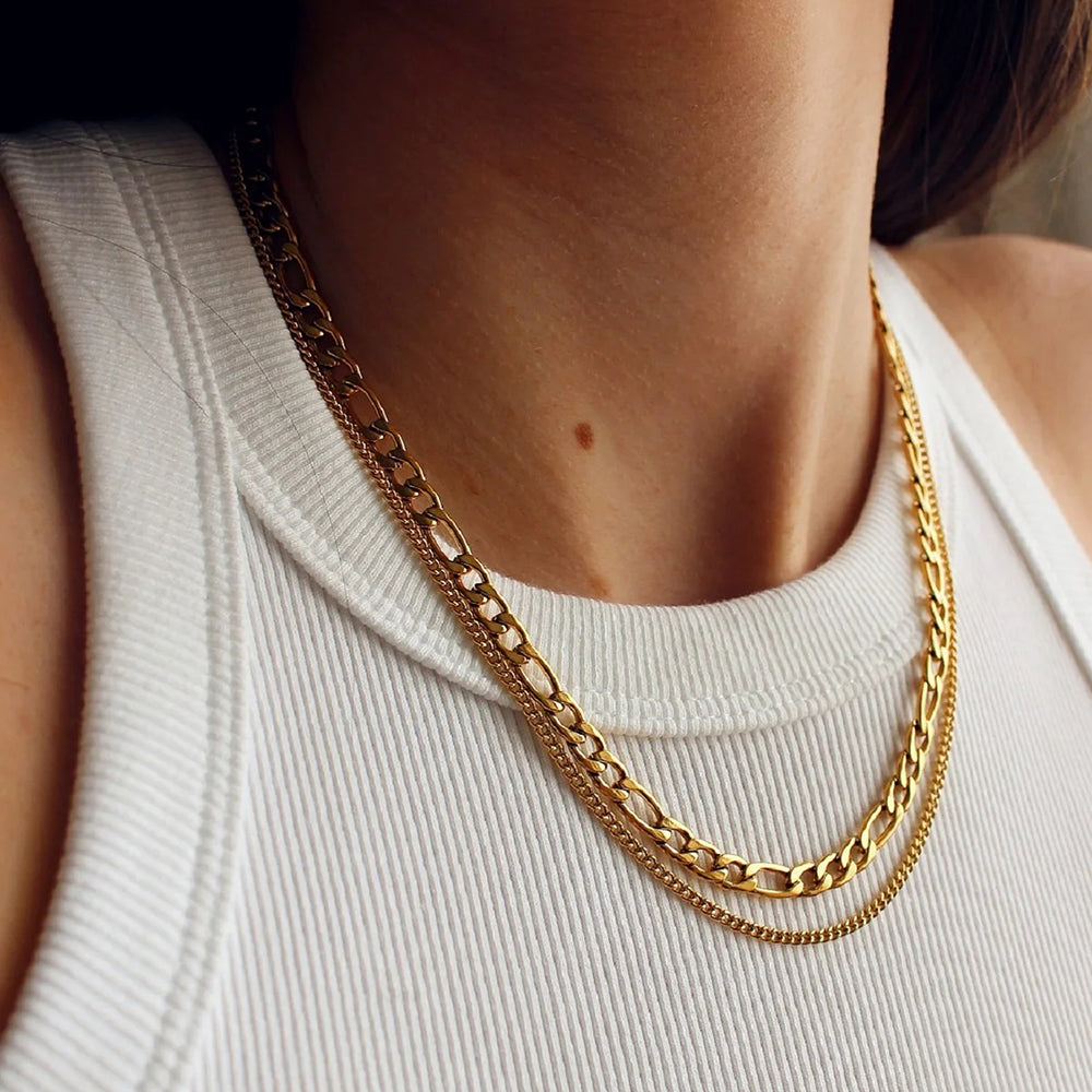 Stainless Steel Double-Layered Necklace-Bijou Crush