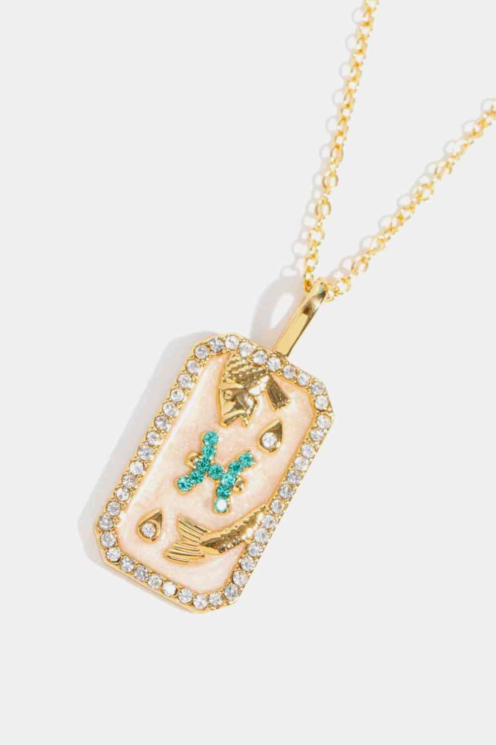 Rhinestone Constellation Pendant Copper Necklace-Bijou Crush