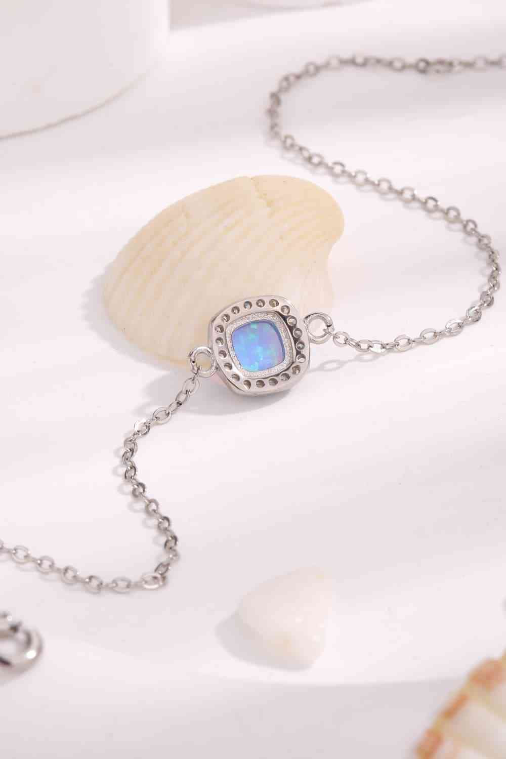 Opal Platinum-Plated Bracelet-Bijou Crush
