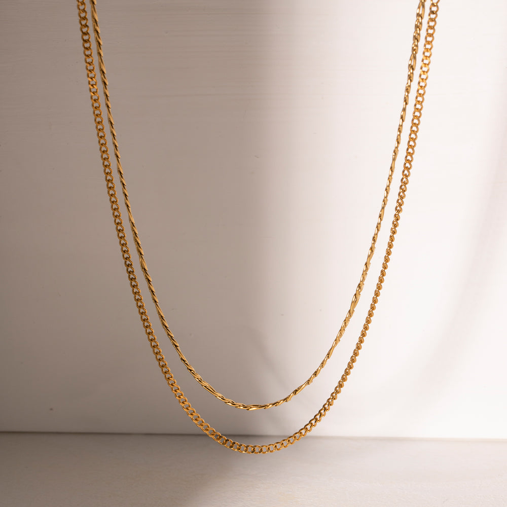 Stainless Steel Double-Layered Necklace-Bijou Crush