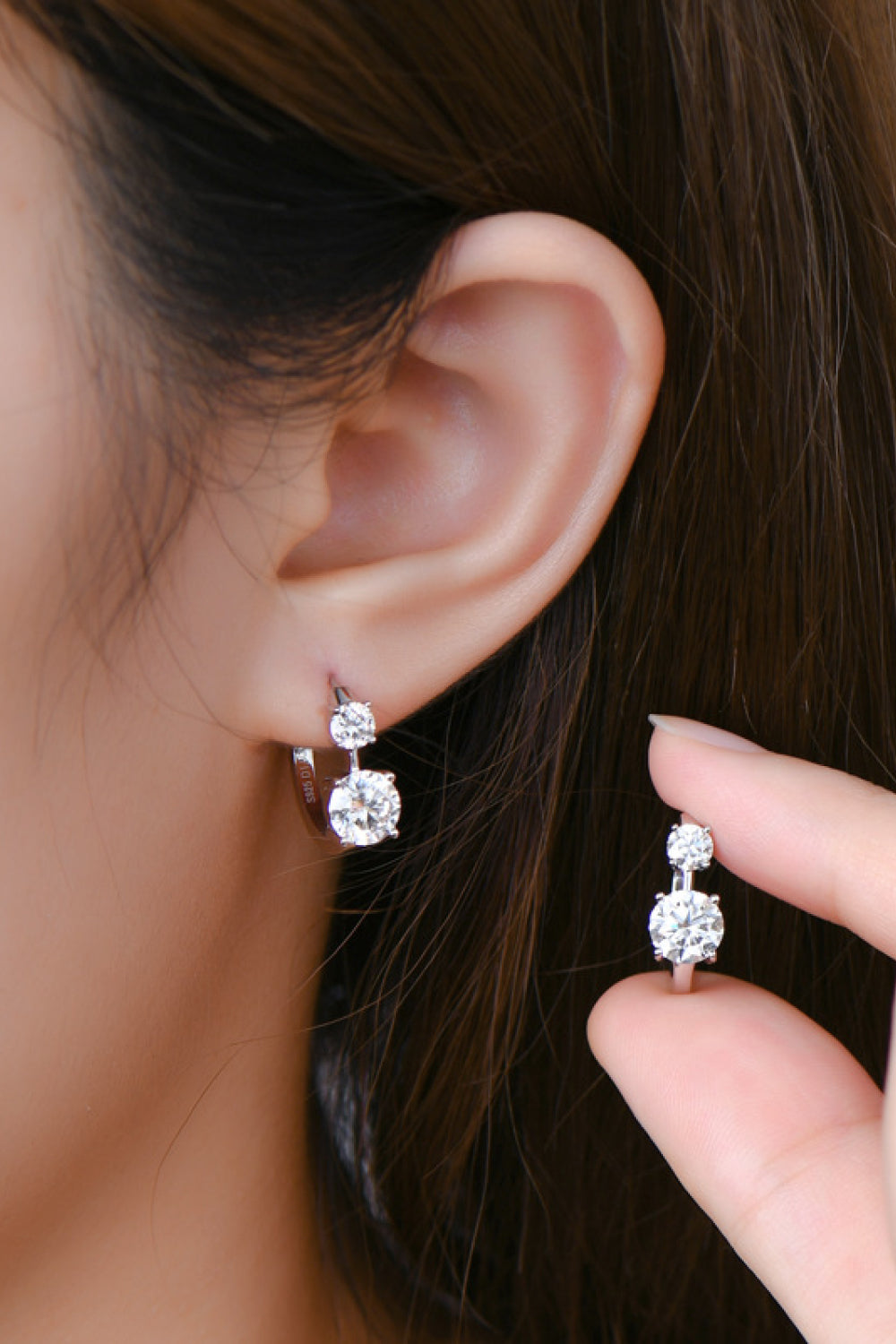 1.3 Carat Moissanite 925 Sterling Silver Earrings-Bijou Crush