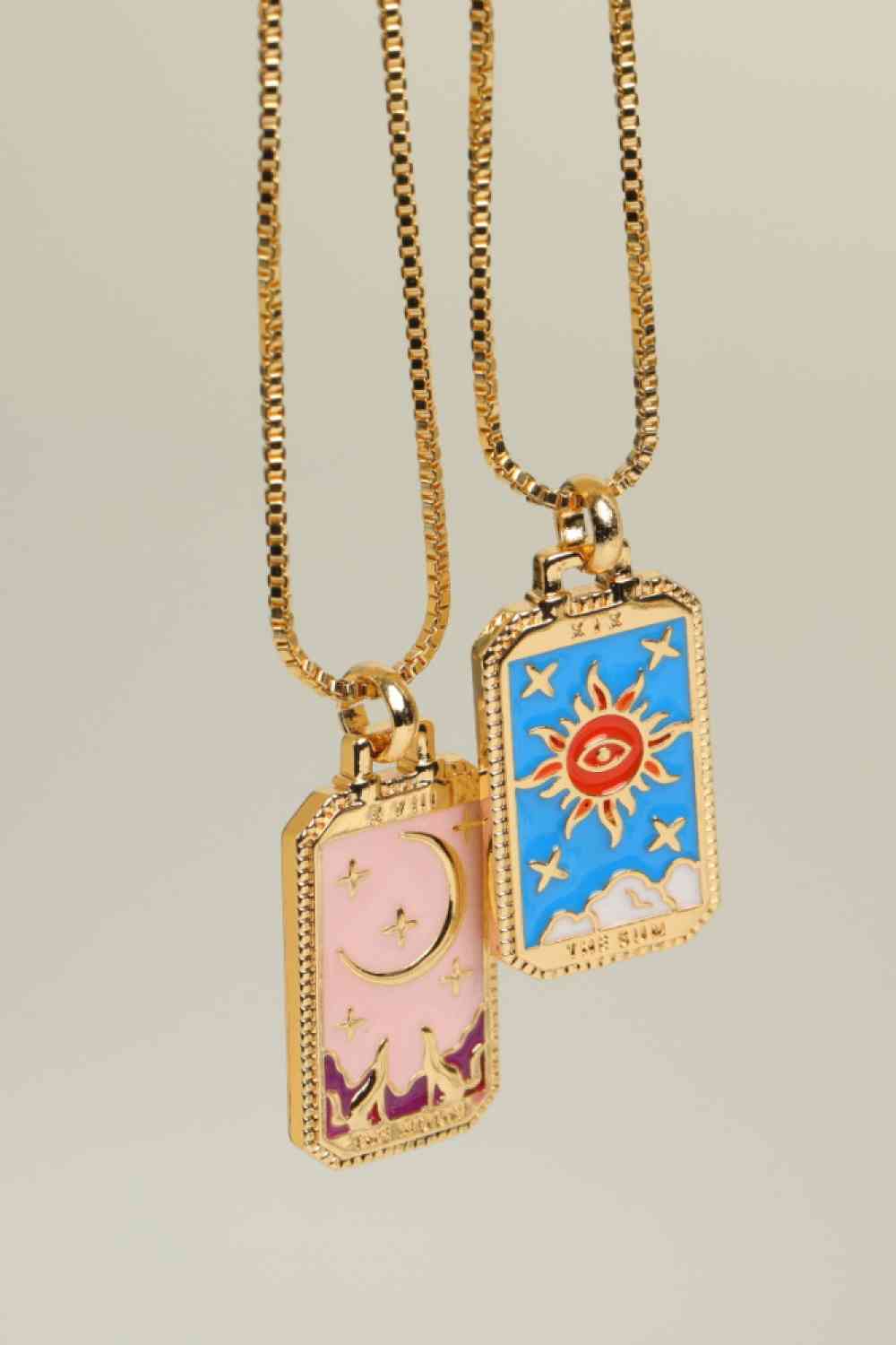 Tarot Card Pendant Copper Necklace-Bijou Crush