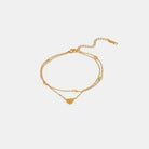 Heart Shape Double-Layered Anklet-Bijou Crush