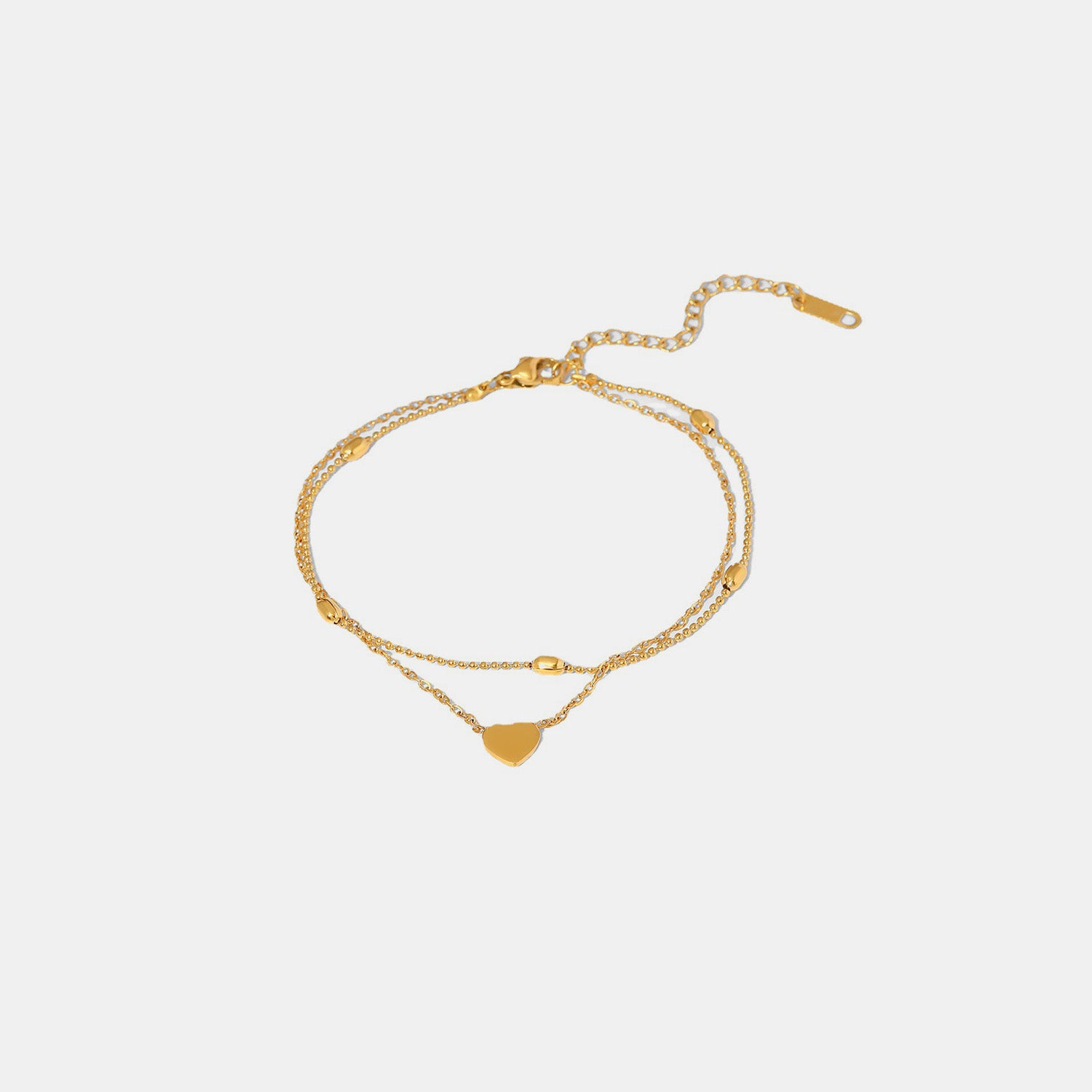 Heart Shape Double-Layered Anklet-Bijou Crush